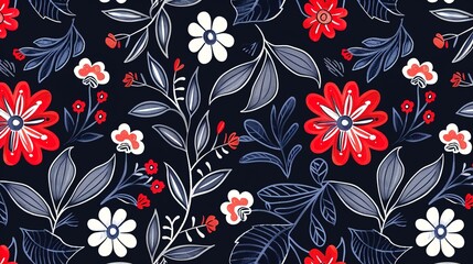 Scandinavian motifs seamless pattern wallpaper,