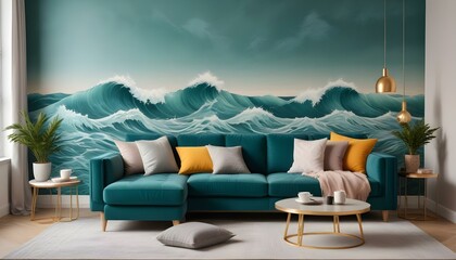 Photo interior modern design room 3d illustration;
