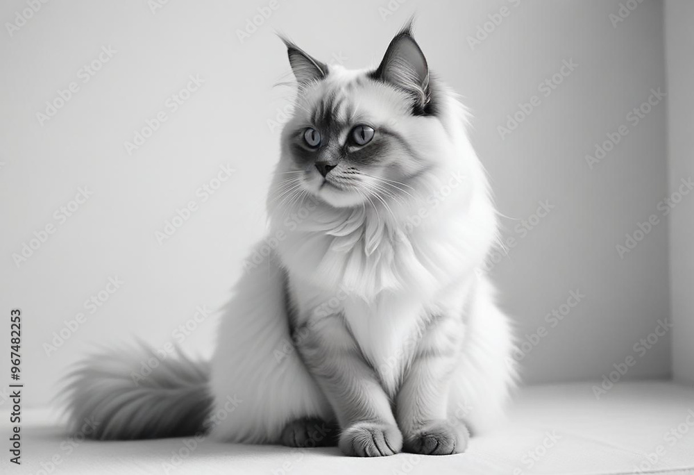 Poster a realistic photo of cat made with generative ai