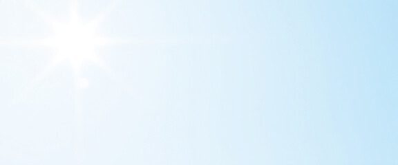 Blue Sky With Sun Flare