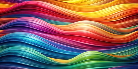 Obraz premium Abstract background of colorful waves, waves, abstract, background, design, pattern, vibrant, flowing, movement, dynamic