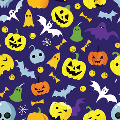 Halloween Seamless Pattern Vector Design