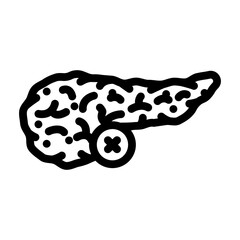 pancreatectomy surgery line icon vector. pancreatectomy surgery sign. isolated contour symbol black illustration
