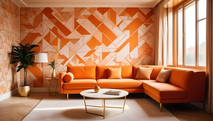 Photo interior modern design room 3d illustration;