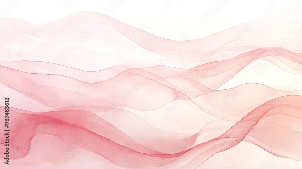 Poster delicate, flowing waves of soft pink fabric create a serene and ethereal background. perfect for abs