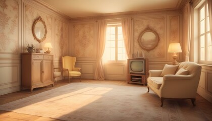 Photo interior modern design room 3d illustration;