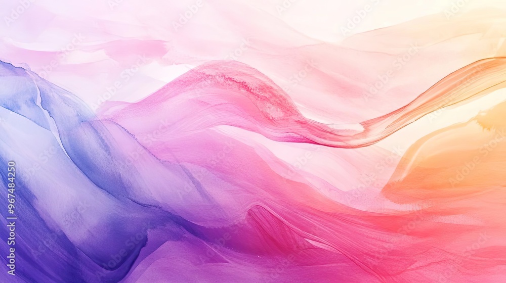 Poster an abstract swirl of soft colors blending harmoniously, creating a calm and serene atmosphere perfec