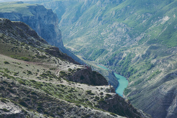 Big Sulakskiy Canyon view from above Republic of Dagestan Russia