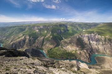 Big Sulakskiy Canyon view from above Republic of Dagestan Russia