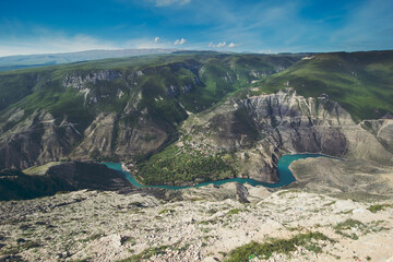 Big Sulakskiy Canyon view from above Republic of Dagestan Russia