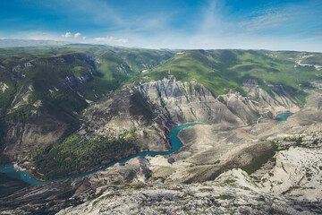 Big Sulakskiy Canyon view from above Republic of Dagestan Russia