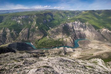 Big Sulakskiy Canyon view from above Republic of Dagestan Russia