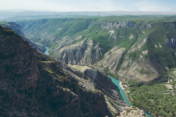 Big Sulakskiy Canyon view from above Republic of Dagestan Russia