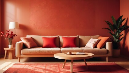 Photo interior modern design room 3d illustration;