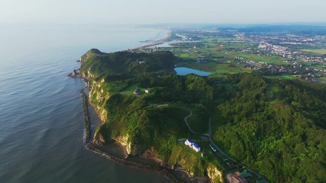 夜明けの太東岬と日在海岸（千葉県いすみ市）