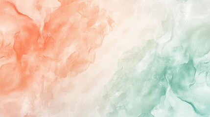 Fototapeta premium Elegant abstract background featuring soft blush and mint tones, ideal for creative projects and design work.