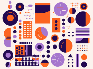 Obraz premium Abstract geometric shapes in a colorful pattern