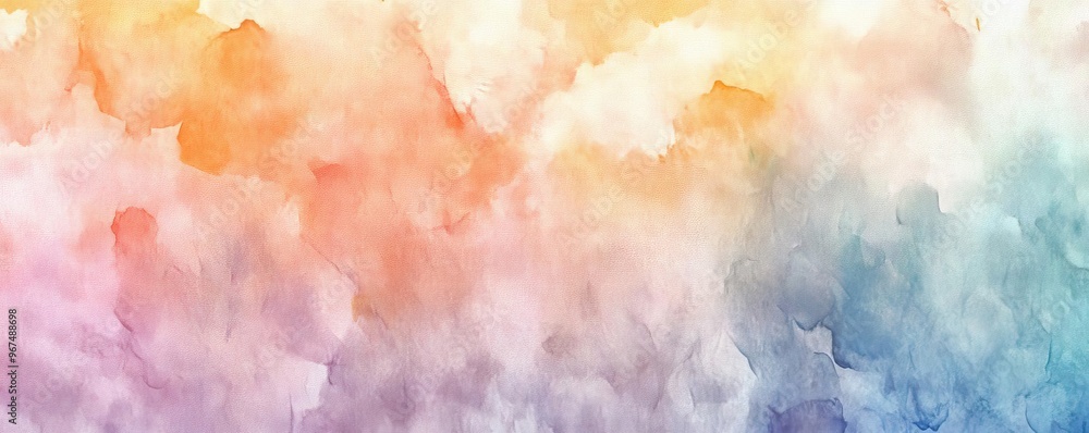 Poster a vibrant watercolor background with a blend of soft hues creating a calming and artistic atmosphere