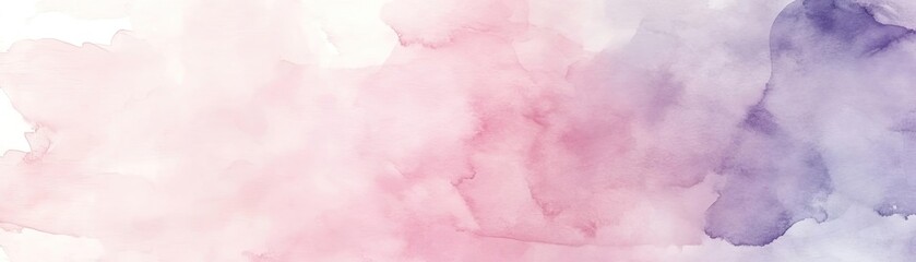 Fototapeta premium Beautiful watercolor background with soft pastel hues of pink, purple, and white. Perfect for creative designs and artwork.