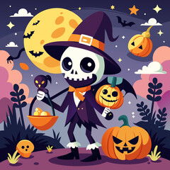 halloween background with pumpkin