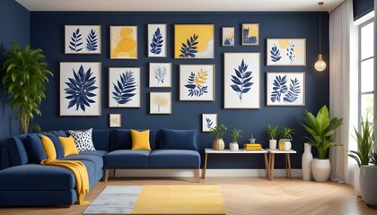 Photo interior modern design room 3d illustration;
