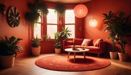 Photo interior modern design room 3d illustration;