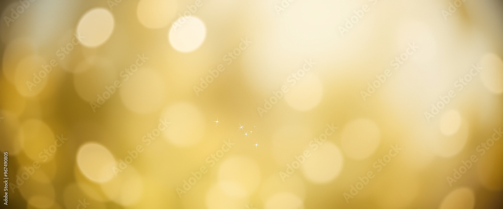 Poster abstract golden bokeh background with sparkles