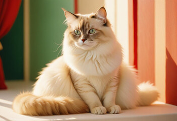 a realistic photo of cat made with generative AI