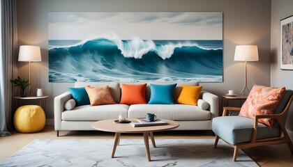 Photo interior modern design room 3d illustration;