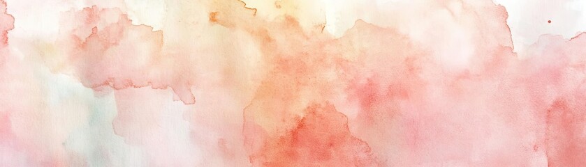 Obraz premium A soft watercolor wash in gentle pink and peach tones, perfect for backgrounds and artistic projects.