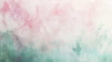 Fototapeta premium A soft, ethereal watercolor background featuring gentle pink and green hues, perfect for artistic and creative projects.