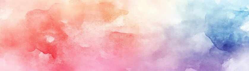A vibrant watercolor abstract background showcasing soft hues of pink, blue, and cream for artistic and creative projects.