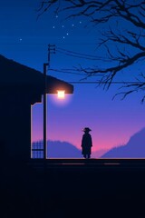 Fototapeta premium Pixel Art Blocky Style illustration