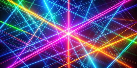 Abstract background with intersecting, neon colored lines , abstract, background, lines, geometric, colorful, design