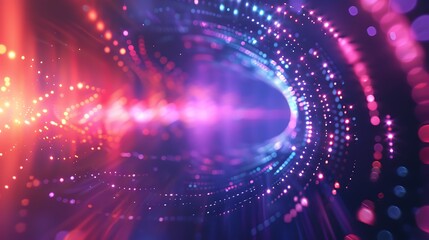 Obraz premium Abstract Swirling Lights in Pink and Blue