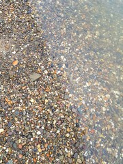 pebbles on a riverbank