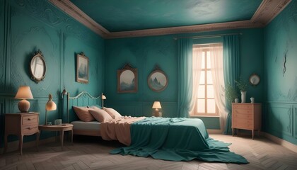 Photo interior modern design room 3d illustration;