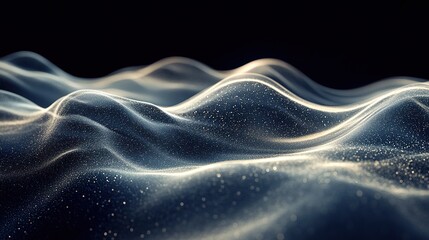 Obraz premium waves in motion with clear flowing patterns and textures isolated on a dark background