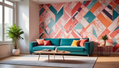 Photo interior modern design room 3d illustration;