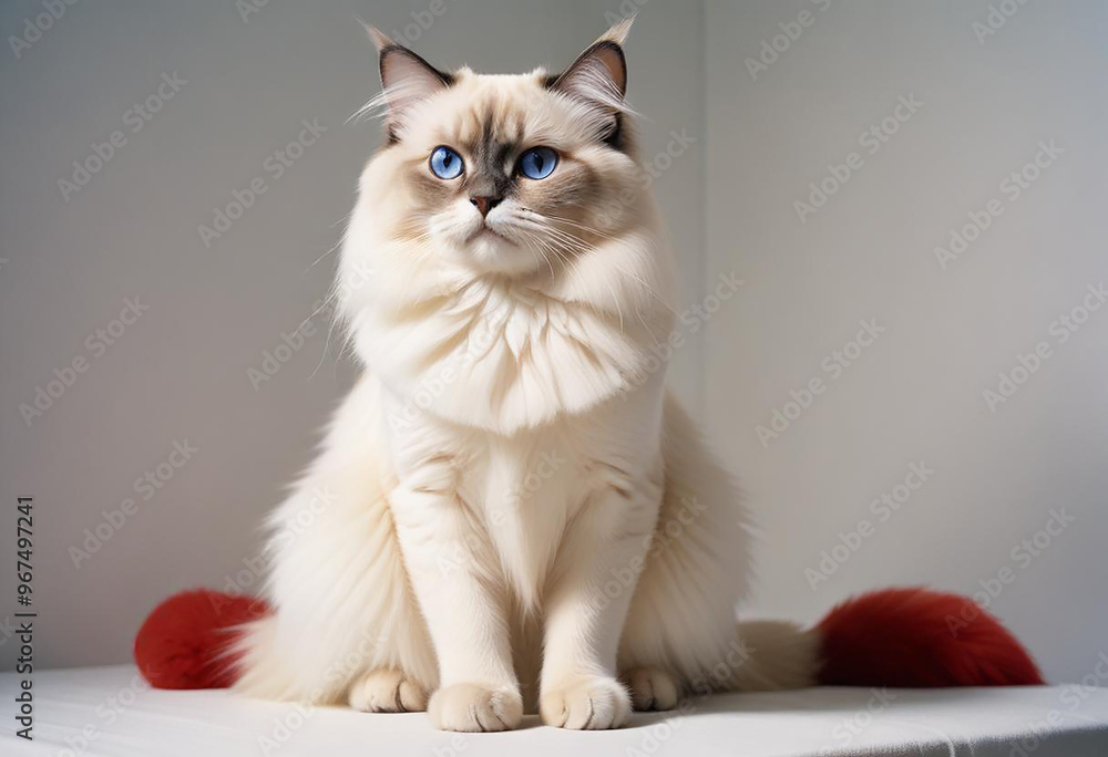 Poster a realistic photo of cat made with generative ai