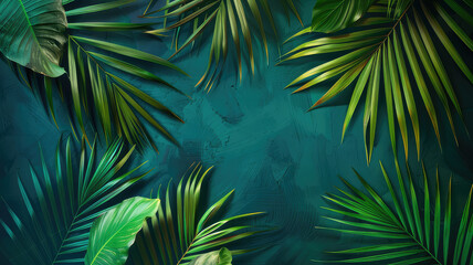 Beautiful natural background with textured  leaves