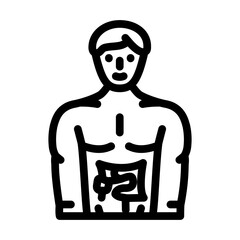 colostomy surgery line icon vector. colostomy surgery sign. isolated contour symbol black illustration