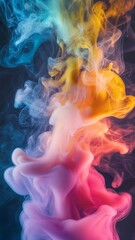 Obraz premium Colorful smoke swirling abstract design