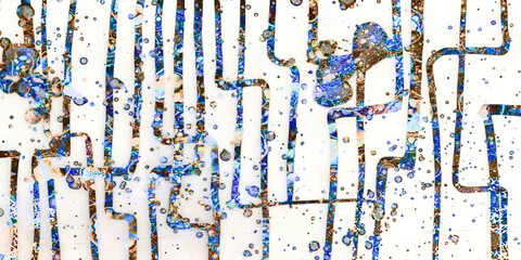 Author's artistic abstractions. Watercolor and alcohol inks. Modern art. Processed in Photoshop