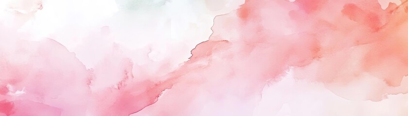 Fototapeta premium A beautiful watercolor background featuring soft pink and peach hues, perfect for artistic and creative design projects.