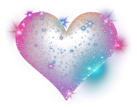 PNG Rainbow heart astronomy light night.