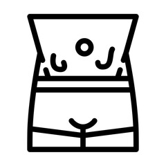 femoral hernia repair surgery line icon vector. femoral hernia repair surgery sign. isolated contour symbol black illustration