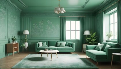 Photo interior modern design room 3d illustration;
