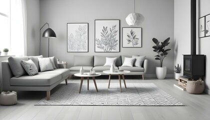 Photo interior modern design room 3d illustration;