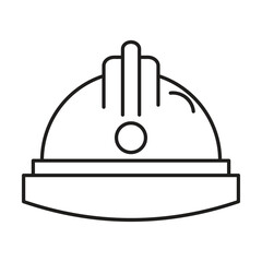 construction helmet icon vector on white background